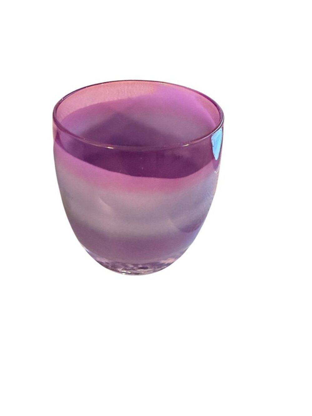 Glassybaby Hyacinth Ombre Handblown Glass Votive Candle Holder Collectible New